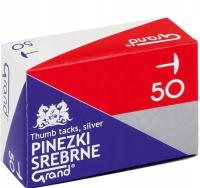 Pinezki klasyczne GRAND 50szt. srebrne