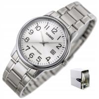 Мужские часы CASIO BARON BOX гравер дата штамп браслет серебряные цифры