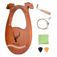 16 String Lyre Harp Solid Wood String Instrument w