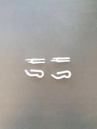 Agrafka podwójna do firan taśm marszczących ślimak komplet 100 sztuk