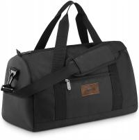 Дорожная сумка для самолета 40X20X25 женская мужская черная вместительная сумка ZAGATTO