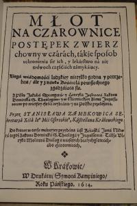 MŁOT NA CZAROWNICE / KRAKÓW 1614 / REPRINT