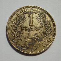 1 Franc, Tunezja, 1941r. X9861