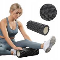 Roller TREXO piankowy czarny 33 x 14 cm PIANKA EVA WYPUSTKI POTRENINGU