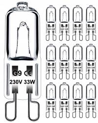 ŻARÓWKA ŻARNIK HALOGEN HALOGENOWA G9 230V 33W 12 szt.