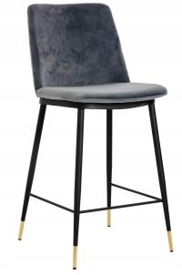 Барный стул DIEGO 65 темно-серый-велюр, pods