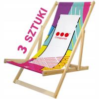 LEŻAK DREWNIANY REKLAMOWY Z DOWOLNYM NADRUKIEM DLA FIRM LOGO TEKST GRAFIKA