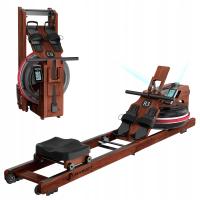 Składany wioślarz drewniany LCD, kompatybilny z Kinomap, 150 kg – Sapele