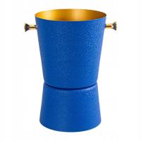 Wiaderko na lód Wiaderko na napoje z podstawą Wiaderko na piwo Stal nierdzewna Niebieski Złoty