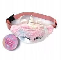 NERKA BIODROWA DLA DZIECI PLUSZOWA MIĘKKA FUTRZANA JEDNOROŻEC BIAŁA