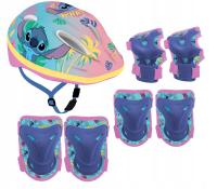 KOMPLET Ochraniacze na kolana łokcie kask na rolki deskorolkę Stitch