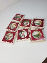 Ozdoby na choinkę porcelana Royal Albert 7 szt kpl