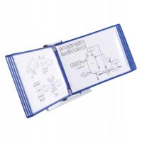 Panele prezentacyjne poziome TARIFOLD A3 x10 sztuk, niebieskie