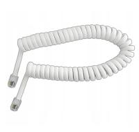 Спиральный телефонный кабель для наушников 2 м белый