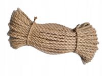 Lina jutowa żeglarska kręcona sznur 8 mm 20 metrów