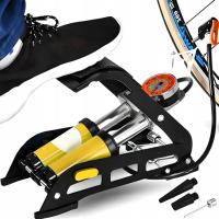 ДВУХПОРШНЕВОЙ АВТОМОБИЛЬНЫЙ ВЕЛОСИПЕДНЫЙ НОЖНОЙ НАСОС, ПРОЧНЫЙ ЧЕРНЫЙ