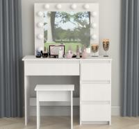 Туалетный столик зеркало 12 LED табурет