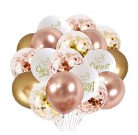 Balony na Chrzciny CHRZEST ROSE GOLD ZŁOTE