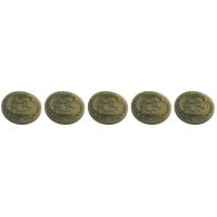 ZESTAW 5 ZŁOTYCH METALOWYCH MONET MAGNA ROMA