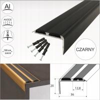 Profil listwa antypoślizgowa schodowa kątownik Effector A37N czarna 120 cm