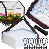 PLANDEKA PRZEZROCZYSTA OGRODOWA TARASOWA WODOODPORNA Z OCZKAMI anty-uv 2x4m