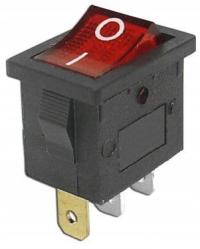 Przełącznik klawiszowy IRS-701AC ~230V czerwony