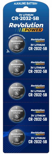 5× 5x BATERIA LITOWA CR2032 XL NM REVOLUTION 3V LITHIUM ZEGARKOWA 230mAh MOCNA