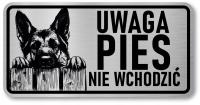 Tabliczka uwaga psy - Owczarek Niemiecki