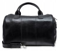 Кожаная мужская спортивная сумка для путешествий на выходные ORLOVSKY l01 Black