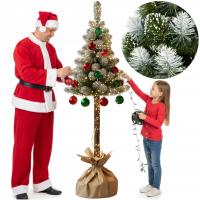 Рождественская елка искусственная на стволе красивая сосна Алмазная плотная снежная большая 180 см