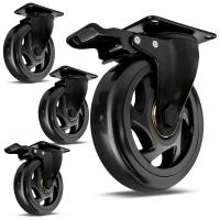 ПОВОРОТНЫЕ РОЛИКИ С ТОРМОЗОМ 100 ММ ДЛЯ 500 КГ ДЛЯ МЕБЕЛИ ТЕЛЕЖКИ