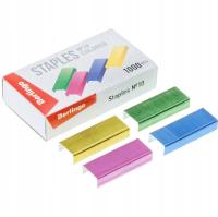 Zszywki biurowe kolorowe No 10 do zszywacza 1000 szt. Berlingo