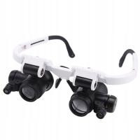 Head Mounted Glasses Magnifier With LED Light