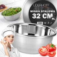 MISKA GASTRONOMICZNA KUCHENNA STALOWA 32CM MISA MISECZKA DUŻA METALOWA 6L