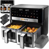 AIR FRYER FRYTKOWNICA BEZTŁUSZCZOWA DWUKOMOROWA 10L 2200W PODWÓJNA DUŻA XXL