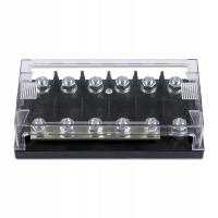 Six-way fuse holder for Mega-fuse with busbar (250A)