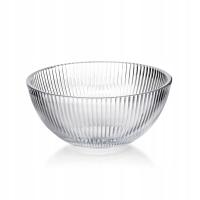 MISKA SZKLANA PRĄŻKOWANA SALATERKA NA SAŁATKĘ OWOCE NA STÓŁ 350ML MODERN