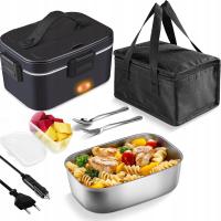 75W ELEKTRYCZNY LUNCH BOX PRZENOŚNA CIEPLEJSZA NA ŻYWNOŚĆ 12V 24V 110-220V