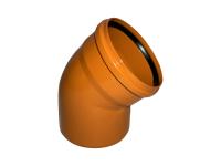 Канализационный локоть ПВХ 200/45 ПВХ WAVIN