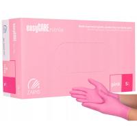 Перчатки нитриловые перчатки розовые сильные S 100шт контур
