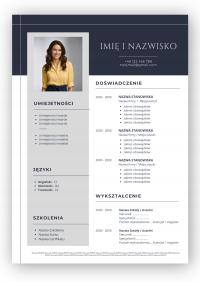 SZABLON WZÓR CV RESUME (1 strona) - MS WORD (docx), CANVA