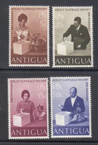 ANTIGUA Mi 256-259 WYBORY seria z 1971