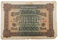 Старая банкнота Германия 1 миллион марок 1923