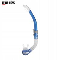 Outlet Fajka Mares BAY niebieska do nurkowania z zaworem silikonowa