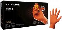 Rękawice rękawiczki nitrylowe bardzo mocne GO GRIP ORANGE porowate 50 szt.
