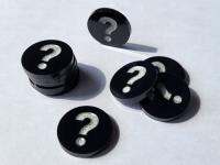 Crafters: Znaczniki questów - Czarno-srebrne - Pytajnik