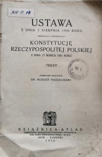 Ustawa z dnia 2 sierpnia 1926 roku zmieniająca Konstytucję RP