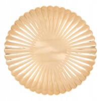 TALERZ DEKORACYJNY PODTALERZ MUSZLA ŚWIĄTECZNY ELEGANCKI ZŁOTY NA WIGILIĘ