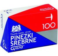 Pinezki Grand srebrne 100 szt.