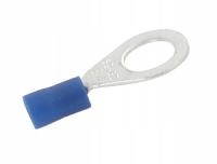 Końcówka oczkowa niebieska M8 1.5-2.5mm² podwójny uchwyt odciążający